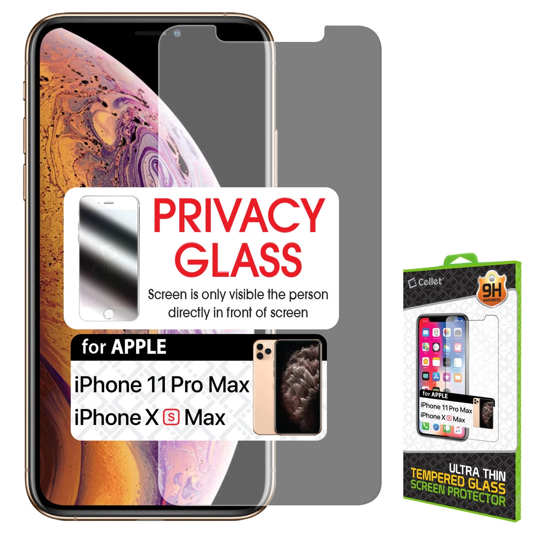 GoCellet SYIPHXSM -Privacy Screen Protector Tempered Glass 9H - IPhone XS Max Full Catalog 1 GoCellet SYIPHXSM -Privacy Screen Protector Tempered Glass 9H - IPhone XS Max Full Catalog