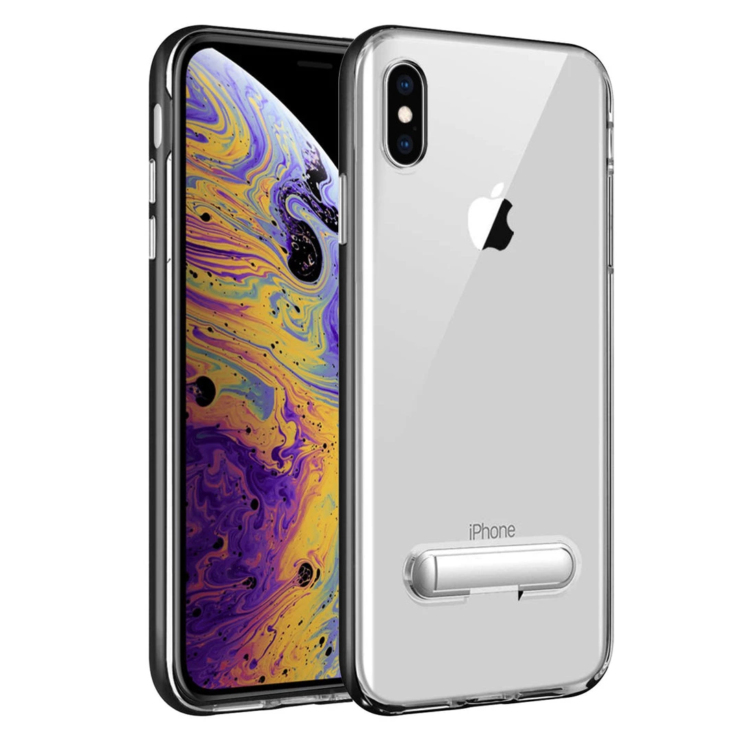 GoCellet CCIPHXSM68BK- Slim Light Weight Clear Protecting Case With Built In Media Kickstand - IPhone XS Max 1 GoCellet CCIPHXSM68BK- Slim Light Weight Clear Protecting Case With Built In Media Kickstand - IPhone XS Max