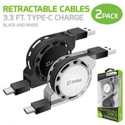 GoCellet DCA1R - 2 Pack Retractable USB Type C Data Sync And Charge Cables Full Catalog