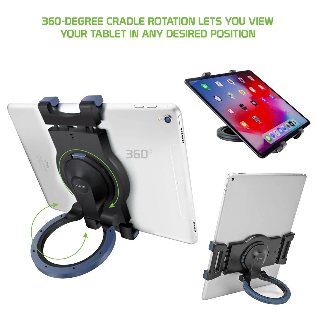 GoCellet PHTAB5003 - Multi-Functional 3-in-1 Tablet Holder Combo, Heavy Duty Desktop, Portable Stand And Headrest Holder With 360 Degree Rotation For IPads And Tablets - Black 8 GoCellet PHTAB5003 - Multi-Functional 3-in-1 Tablet Holder Combo, Heavy Duty Desktop, Portable Stand And Headrest Holder With 360 Degree Rotation For IPads And Tablets - Black