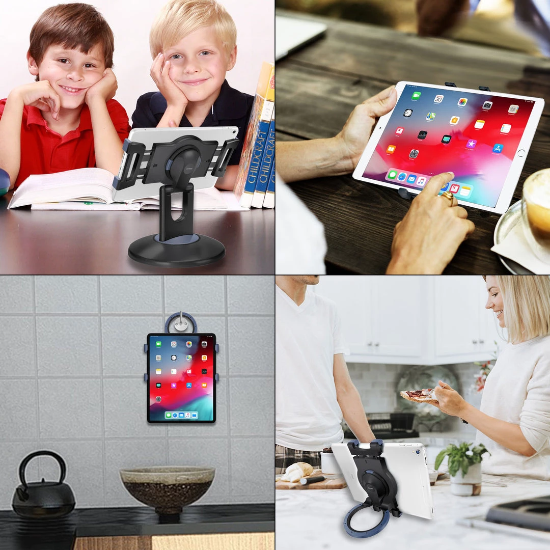 GoCellet PHTAB5003 - Multi-Functional 3-in-1 Tablet Holder Combo, Heavy Duty Desktop, Portable Stand And Headrest Holder With 360 Degree Rotation For IPads And Tablets - Black 10 GoCellet PHTAB5003 - Multi-Functional 3-in-1 Tablet Holder Combo, Heavy Duty Desktop, Portable Stand And Headrest Holder With 360 Degree Rotation For IPads And Tablets - Black