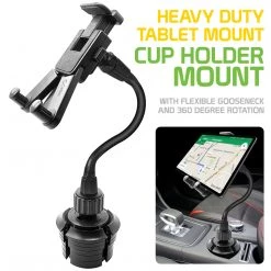 Full Catalog PH670G - Heavy Duty Tablet Mount, Cup Holder Mount With Flexible Gooseneck And 360 Degree Rotation For Tablets By Cellet