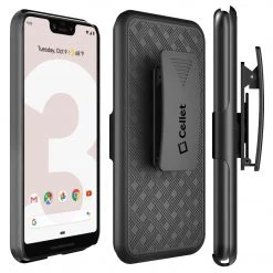 GoCellet HLGOOPX3- Belt Clip Holster & Shell Case With Kickstand Heavy Duty Protection - Google Pixel 3