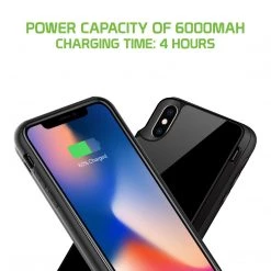 Cellet BWIPHXS - IPhone XS Wireless Charging Case, 5000mAh Rechargeable External Wireless Power Case For Apple IPhone XS - Black 11 Cellet BWIPHXS - IPhone XS Wireless Charging Case, 5000mAh Rechargeable External Wireless Power Case For Apple IPhone XS - Black