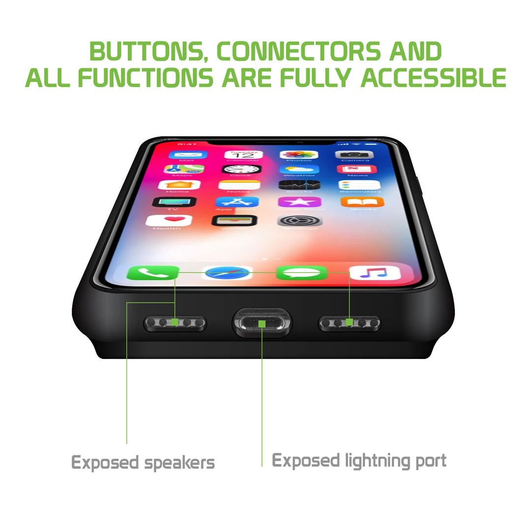 Cellet BWIPHXS - IPhone XS Wireless Charging Case, 5000mAh Rechargeable External Wireless Power Case For Apple IPhone XS - Black 6 Cellet BWIPHXS - IPhone XS Wireless Charging Case, 5000mAh Rechargeable External Wireless Power Case For Apple IPhone XS - Black