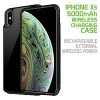 Cellet BWIPHXS - IPhone XS Wireless Charging Case, 5000mAh Rechargeable External Wireless Power Case For Apple IPhone XS - Black
