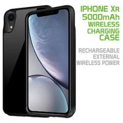 Cellet BWIPHXR - IPhone XR Wireless Charging Case, Rechargeable External Wireless Power Case For Apple IPhone XR - Black