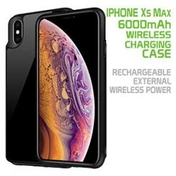 Cellet BWIPHMAX - IPhone XS Max Wireless Charging Case, 6000mAh Rechargeable External Wireless Power Case For Apple IPhone XS Max - Black Full Catalog