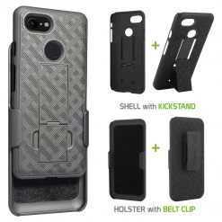 GoCellet HLGOOPXL3- Cellet, Google Pixel 3 XL Holster Case, Heavy Duty Holster Kickstand Case With 180 Rotation Spring Belt Clip (Google Pixel 3 XL) Full Catalog