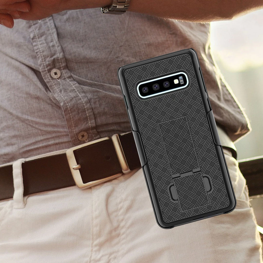 GoCellet HLSAMS10P - Belt Clip Holster & Shell Case With Kickstand Heavy Duty Protection - Galaxy S10 Plus Full Catalog 2 GoCellet HLSAMS10P - Belt Clip Holster & Shell Case With Kickstand Heavy Duty Protection - Galaxy S10 Plus Full Catalog
