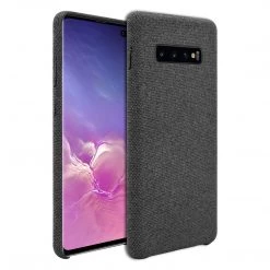 Full Catalog CCSAMS10PBK - Samsung Galaxy S10 Plus Case, Durable Slim Fabric Case For Samsung Galaxy S10 Plus - By Cellet - Black