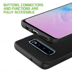 Cellet CCSAMS10PBBK - Samsung Galaxy S10 Plus Heavy Duty Slim Case Protector Cover - Black Full Catalog