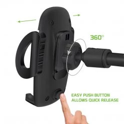 GoCellet Full Catalog PHLNG- 2-in-1 Windshield Cell Phone Holder & Dashboard Car Mount Cradle, Goose-Neck Design