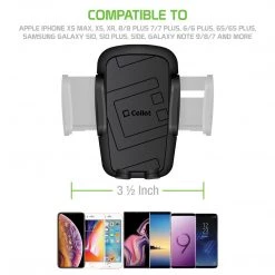 GoCellet Full Catalog PHLNG- 2-in-1 Windshield Cell Phone Holder & Dashboard Car Mount Cradle, Goose-Neck Design