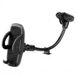 GoCellet Full Catalog PHLNG- 2-in-1 Windshield Cell Phone Holder & Dashboard Car Mount Cradle, Goose-Neck Design