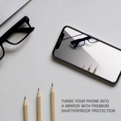 SMIPHXGD - IPhone X Mirror Screen Protector, Cellet 0.3mm Premium Mirror Tempered Glass Screen Protector For Apple IPhone X (9H Hardness) - Gold