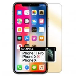 SMIPHXGD - IPhone X Mirror Screen Protector, Cellet 0.3mm Premium Mirror Tempered Glass Screen Protector For Apple IPhone X (9H Hardness) - Gold