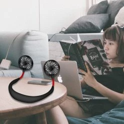 Full Catalog FANNECWT - Cellet Portable Hands-free USB Rechargeable Neck Fan With 3 Speed Control And 360 Degree Rotation, Personal Cooling Fan For Camping, Traveling, Amusement Parks, Concerts, Sports And Other Outdoor/Indoor Activities - White