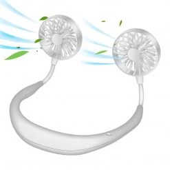 Full Catalog FANNECWT - Cellet Portable Hands-free USB Rechargeable Neck Fan With 3 Speed Control And 360 Degree Rotation, Personal Cooling Fan For Camping, Traveling, Amusement Parks, Concerts, Sports And Other Outdoor/Indoor Activities - White