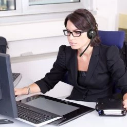 GoCellet EBBOOM310 - Hands Free Bluetooth Headset Wireless Ear Piece With Microphone Adjustable