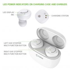 GoCellet EB500WT- Cellet Wireless Earbuds, Premium V5.0 In-Ear Wireless Earbuds With Charging Case, Voice Notifications And Built-in Microphone Compatible To Smartphones, IPods, IPads, Tablets And Other Wireless Enabled Devices - White Full Catalog