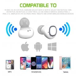 GoCellet EB500WT- Cellet Wireless Earbuds, Premium V5.0 In-Ear Wireless Earbuds With Charging Case, Voice Notifications And Built-in Microphone Compatible To Smartphones, IPods, IPads, Tablets And Other Wireless Enabled Devices - White Full Catalog
