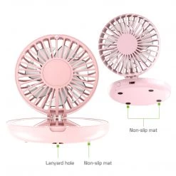 GoCellet Full Catalog FAN200 - Multi-Purpose Compact Mini Fan With Mirror, 2 In 1 Portable USB Powered Foldable Handheld Mini Fan With Mirror And 3 Different Speeds