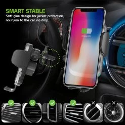 QI1000 - 2-in-1 Fast Wireless Charging Phone Holder Mount With Auto Touch Release And Lock Cradle, Lock Lever And Reusable Sticky Suction Cup For Air Vent And Dashboard (10 Watt/2.1Amp) Compatible To IPhone XS Max, XR And More - By Cellet Full Catalog 13 QI1000 - 2-in-1 Fast Wireless Charging Phone Holder Mount With Auto Touch Release And Lock Cradle, Lock Lever And Reusable Sticky Suction Cup For Air Vent And Dashboard (10 Watt/2.1Amp) Compatible To IPhone XS Max, XR And More - By Cellet Full Catalog