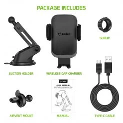 QI1000 - 2-in-1 Fast Wireless Charging Phone Holder Mount With Auto Touch Release And Lock Cradle, Lock Lever And Reusable Sticky Suction Cup For Air Vent And Dashboard (10 Watt/2.1Amp) Compatible To IPhone XS Max, XR And More - By Cellet Full Catalog 18 QI1000 - 2-in-1 Fast Wireless Charging Phone Holder Mount With Auto Touch Release And Lock Cradle, Lock Lever And Reusable Sticky Suction Cup For Air Vent And Dashboard (10 Watt/2.1Amp) Compatible To IPhone XS Max, XR And More - By Cellet Full Catalog