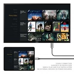 GoCellet Full Catalog DCHDMI6 - Cellet Male To Male USB C To HDMI Cable, 6 Ft. Type-C To 4K 60Hz HDMI Cable Compatible To IPad Pro 11in/12.9in, MacBook Air 2018/2017/2016, Google Chromebook Pixel, Nintendo Switch, Huawei MateBook - Space Gray