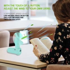 Cellet Full Catalog FAN300BL- Portable Multi Function Power Bank, Flashlight & Mini Fan, USB Powered -Blue