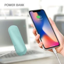 Cellet Full Catalog FAN300BL- Portable Multi Function Power Bank, Flashlight & Mini Fan, USB Powered -Blue