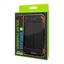 GoCellet Full Catalog BMA10000OR -Solar Power Bank 10000mAh Universal Charging Pad Dual USB/Type C Micro USB Input -Orange