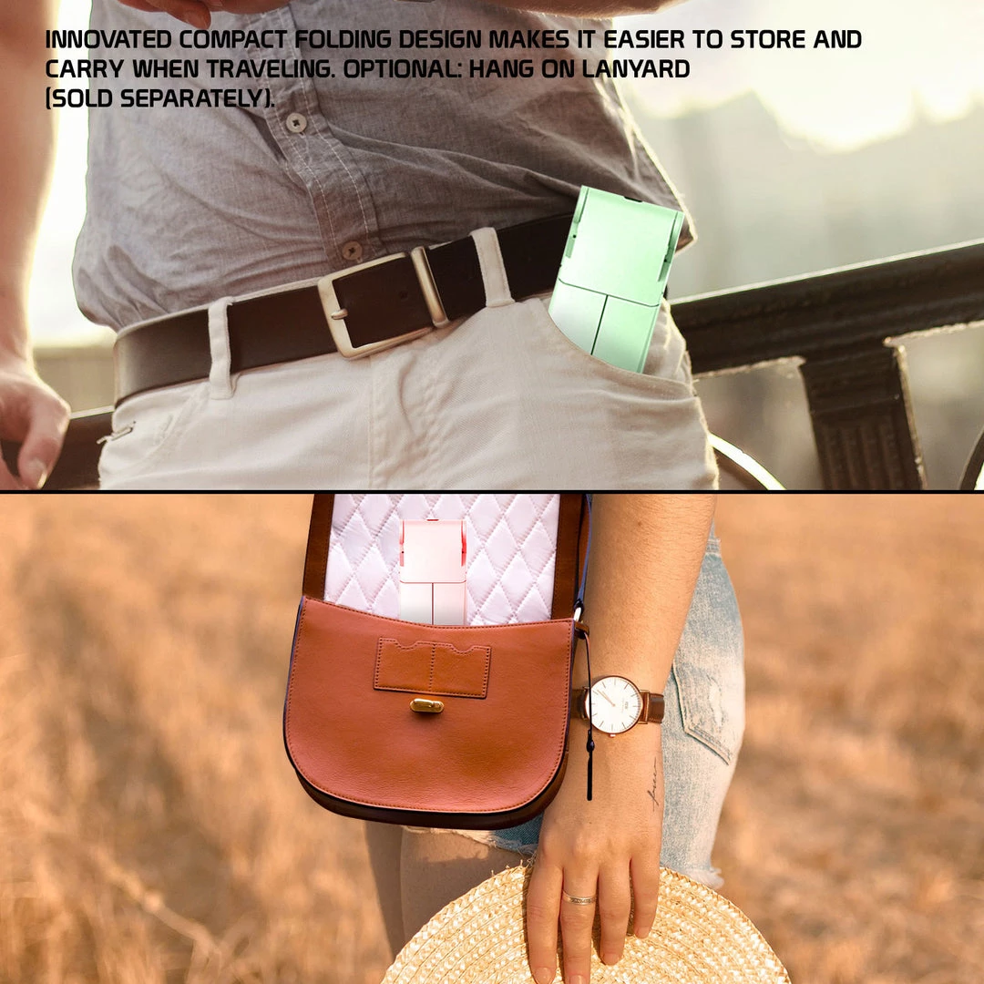 GoCellet FAN500GR- 2 In 1 Mini Handheld Fan 500mAh Dual Fan Heads - Green 7 GoCellet FAN500GR- 2 In 1 Mini Handheld Fan 500mAh Dual Fan Heads - Green