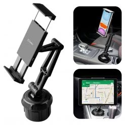 GoCellet PH620 - Cellet Tablet/Smartphone Cup Holder Mount, Heavy Duty Automobile Cup Holder Mount With Adjustable Base And 360 Degree Rotation Compatible To IPads, Tablets, Smartphones, GPS Systems And More Full Catalog