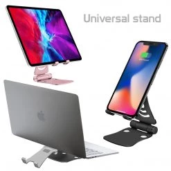 GoCellet PHALURG - Rose Gold Desktop Phone Stand Smartphone Holder Mount, Durable Easy Folding.