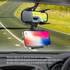 GoCellet PHMIR2FA - Cellet Rear-view Mirror Mount, Universal Car Rear-view Mirror Mount With 360 Degree Rotating Cradle And Adjustable Brackets Compatible To Apple IPhone 13/12/11/XS Max, X/XR/XS, 8/8 Plus, 7/7 Plus And Samsung Galaxy Note 10/10 Plus 20 GoCellet PHMIR2FA - Cellet Rear-view Mirror Mount, Universal Car Rear-view Mirror Mount With 360 Degree Rotating Cradle And Adjustable Brackets Compatible To Apple IPhone 13/12/11/XS Max, X/XR/XS, 8/8 Plus, 7/7 Plus And Samsung Galaxy Note 10/10 Plus