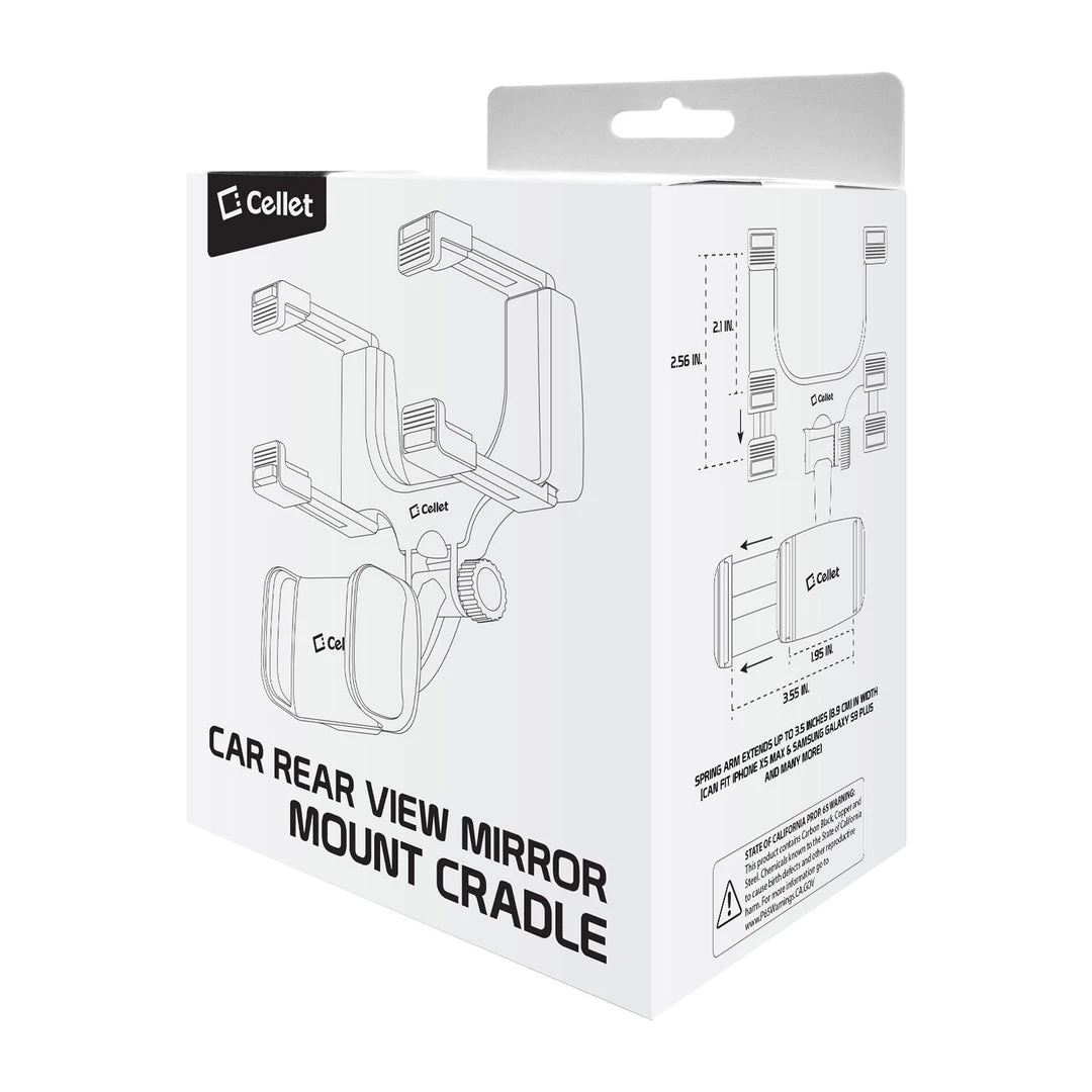 GoCellet PHMIR2FA - Cellet Rear-view Mirror Mount, Universal Car Rear-view Mirror Mount With 360 Degree Rotating Cradle And Adjustable Brackets Compatible To Apple IPhone 13/12/11/XS Max, X/XR/XS, 8/8 Plus, 7/7 Plus And Samsung Galaxy Note 10/10 Plus 11 GoCellet PHMIR2FA - Cellet Rear-view Mirror Mount, Universal Car Rear-view Mirror Mount With 360 Degree Rotating Cradle And Adjustable Brackets Compatible To Apple IPhone 13/12/11/XS Max, X/XR/XS, 8/8 Plus, 7/7 Plus And Samsung Galaxy Note 10/10 Plus