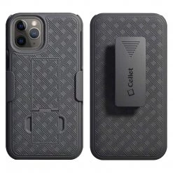 GoCellet Full Catalog HLIPH11PRO -IPhone 11 Pro Belt Clip Holster & Shell Case With Kickstand Heavy Duty Protection