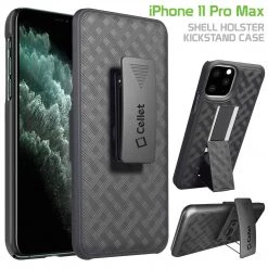 GoCellet HLIPH11PROM -IPhone 11 Pro Max Belt Clip Holster & Shell Case With Kickstand Heavy Duty Protection Full Catalog