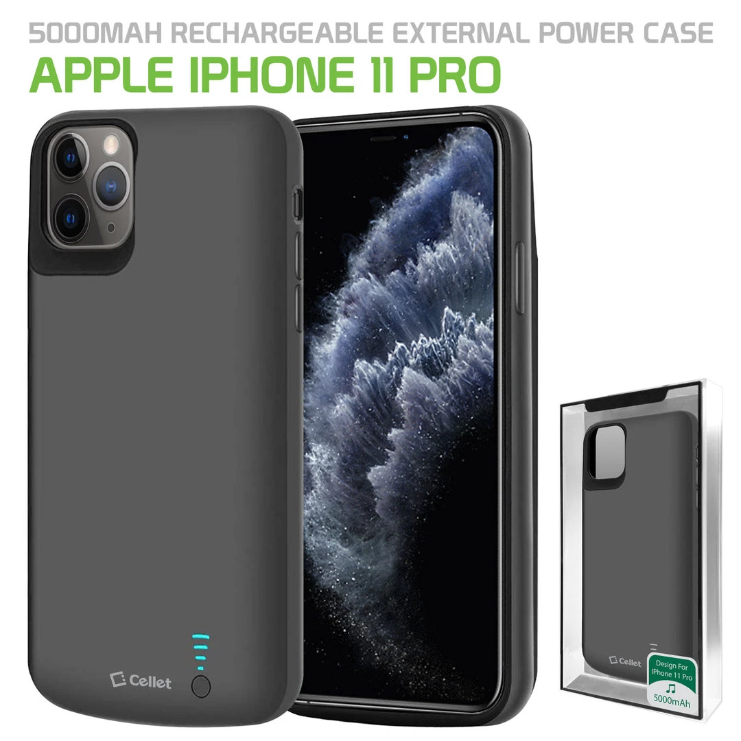 BIPH11PBK - (USED) Cellet Apple IPhone 11 Pro Portable 5000mAh Heavy Duty Rechargeable External Power Case, Extended Battery Charging Case Compatible To Apple IPhone 11 Pro Full Catalog 1 BIPH11PBK - (USED) Cellet Apple IPhone 11 Pro Portable 5000mAh Heavy Duty Rechargeable External Power Case, Extended Battery Charging Case Compatible To Apple IPhone 11 Pro Full Catalog