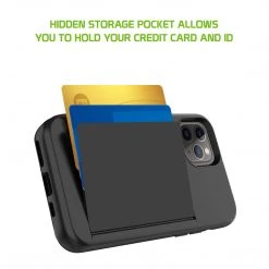 GoCellet Full Catalog CCIPH11PBK - Durable Slim Protective Wallet Case - ID & Credit Card Holder Slot - IPhone 11 Pro