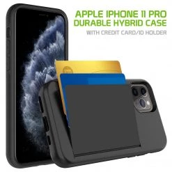 GoCellet Full Catalog CCIPH11PBK - Durable Slim Protective Wallet Case - ID & Credit Card Holder Slot - IPhone 11 Pro