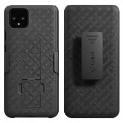 GoCellet HLGOOPX4- Belt Clip Holster & Shell Case With Kickstand Heavy Duty Protection - Google Pixel 4