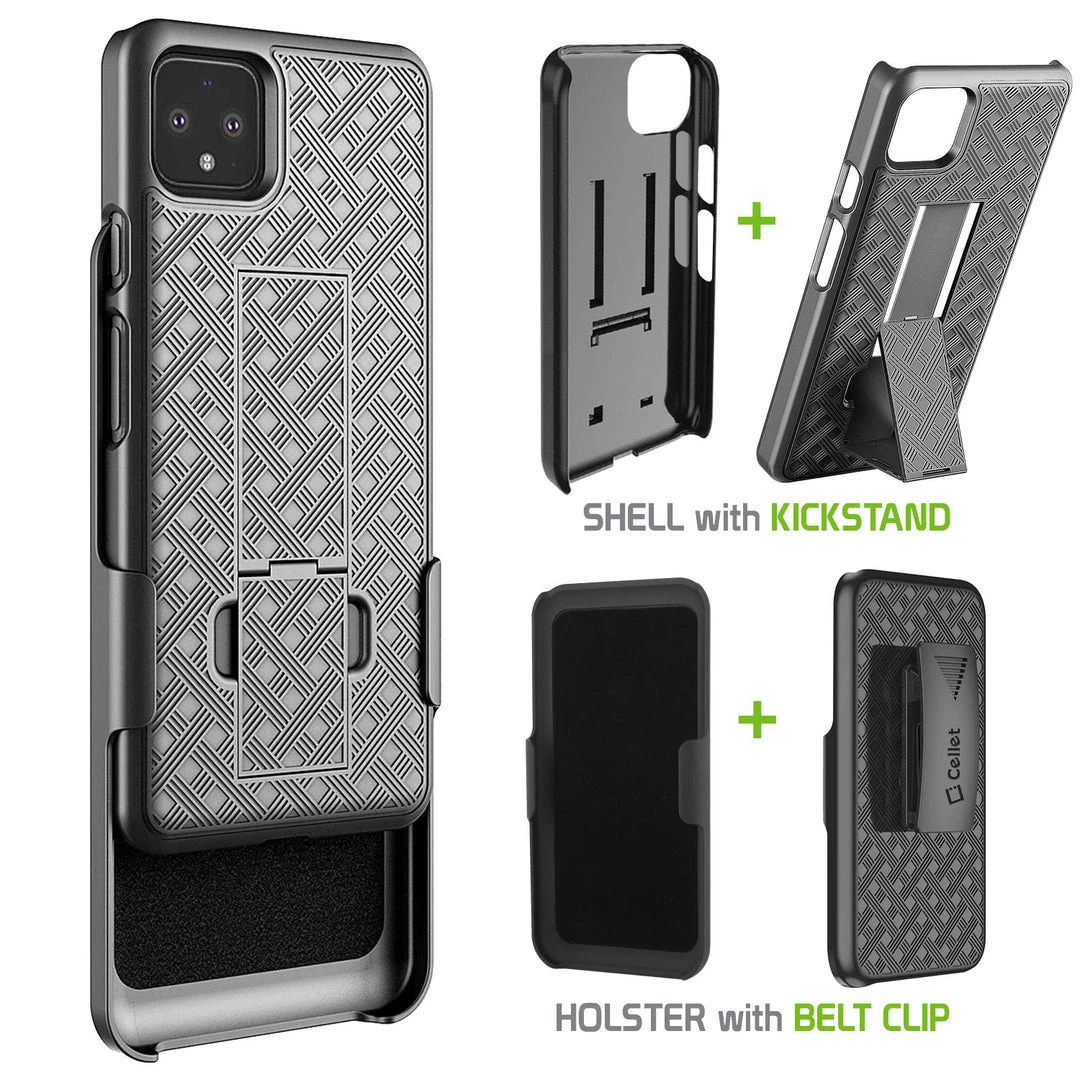 GoCellet HLGOOPXL4- Belt Clip Holster & Shell Case With Kickstand Heavy Duty Protection - Google Pixel 4 XL Full Catalog 5 GoCellet HLGOOPXL4- Belt Clip Holster & Shell Case With Kickstand Heavy Duty Protection - Google Pixel 4 XL Full Catalog