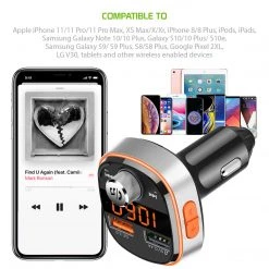 GoCellet PQCFM30 -Multi-functional Wireless FM Transmitter For Cars, Hands-Free Kit With Built-in Microphone, MP3, Dual USB Charging Ports (Quick Charge 3.0) And Rainbow LED Light Full Catalog