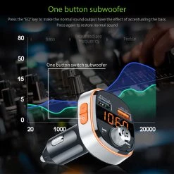 GoCellet PQCFM30 -Multi-functional Wireless FM Transmitter For Cars, Hands-Free Kit With Built-in Microphone, MP3, Dual USB Charging Ports (Quick Charge 3.0) And Rainbow LED Light Full Catalog