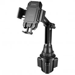 PH630 - *NEW* Cellet Smartphone Cup Holder Mount, Heavy Duty Automobile Cup Holder Mount With Adjustable Base, Height, One Touch Arm Release Button And 360 Degree Rotation Compatible To IPhone 11 Pro Max, Samsung Galaxy S10, GPS Systems And More