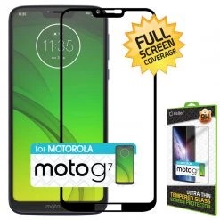 SGMOTOG7 - Motorola Moto G7 Play Full Coverage Screen Protector, Premium 3D Full Coverage Tempered Glass Screen Protector For Motorola Moto G7 Play By Cellet