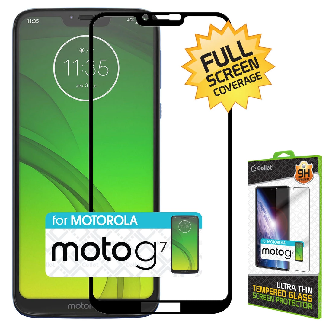 SGMOTOG7 - Motorola Moto G7 Play Full Coverage Screen Protector, Premium 3D Full Coverage Tempered Glass Screen Protector For Motorola Moto G7 Play By Cellet 1 SGMOTOG7 - Motorola Moto G7 Play Full Coverage Screen Protector, Premium 3D Full Coverage Tempered Glass Screen Protector For Motorola Moto G7 Play By Cellet